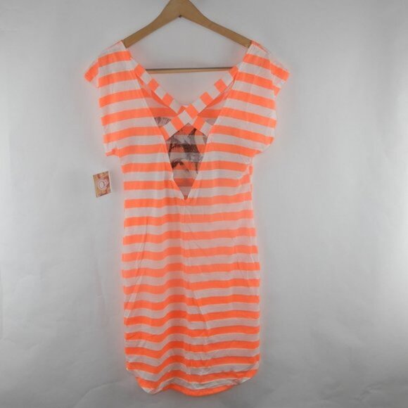 OP Swim Cover Up Dress Cali Heart Orange Orbit NWT (SW003) - Picture 2 of 8